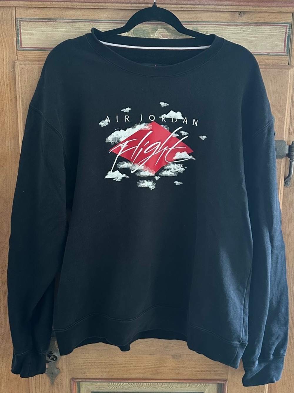 Men's - AIR JORDAN - Long Sleeve Crewneck Air Jordan Flight Sweatshirt - Size L